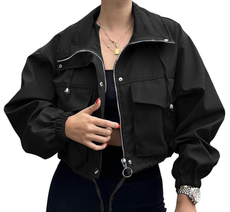 Women’s Zip-Up Cropped Anorak Coat