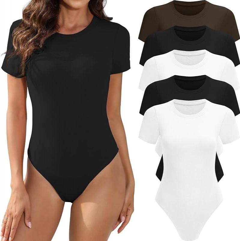 Stretch Fit Short Sleeve Bodysuit – 5 Pack-(Black Friday)