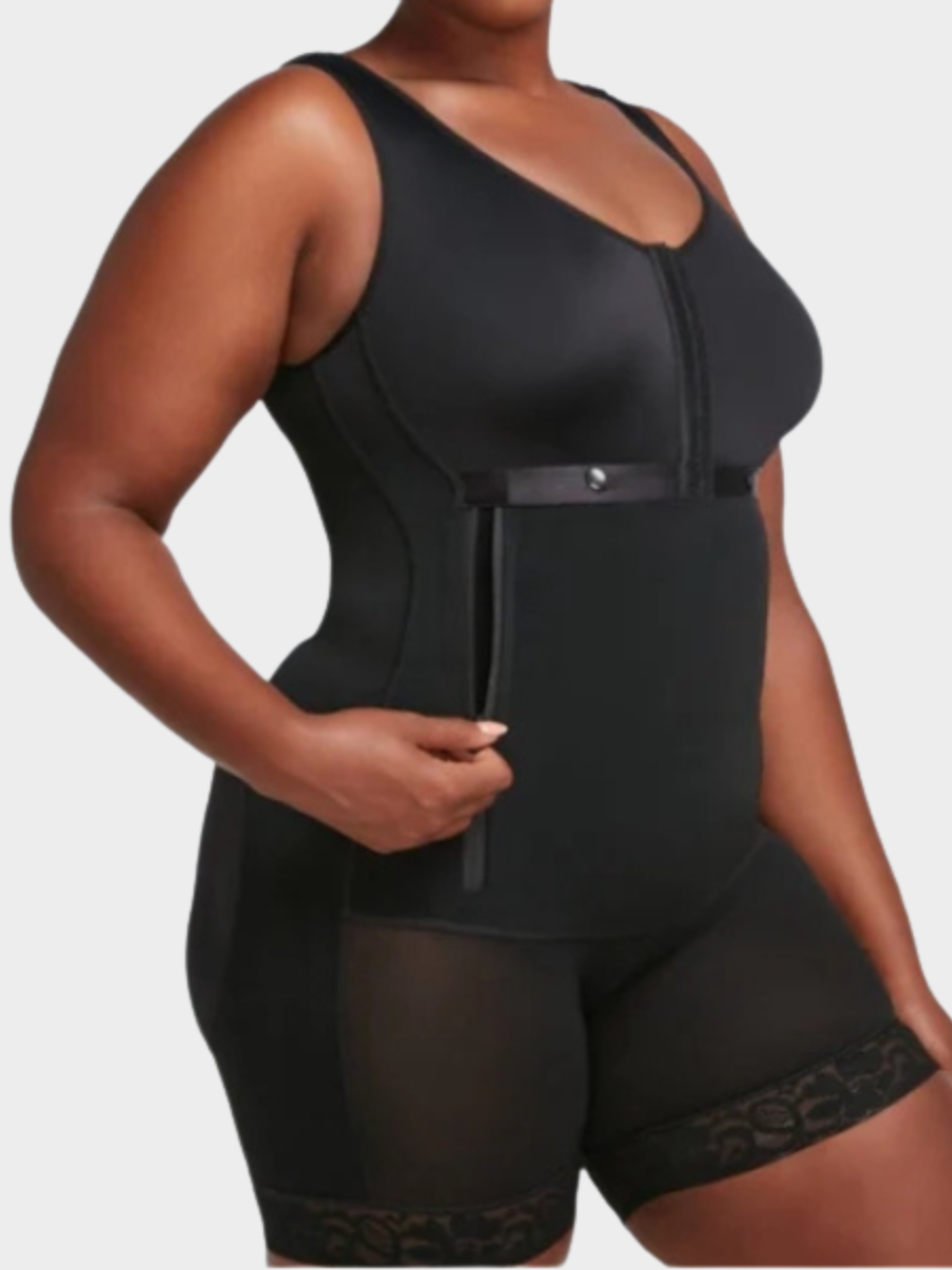 Pantalones cortos con cremallera lateral de cuerpo entero