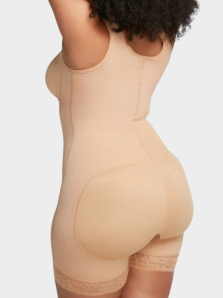 Pantalones cortos con cremallera lateral de cuerpo entero