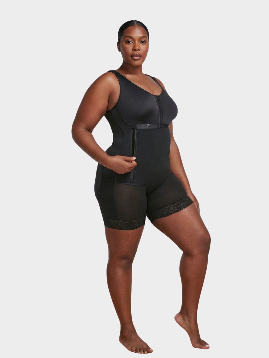 Pantalones cortos con cremallera lateral de cuerpo entero