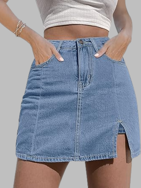 Hidden Shorts Denim Skort