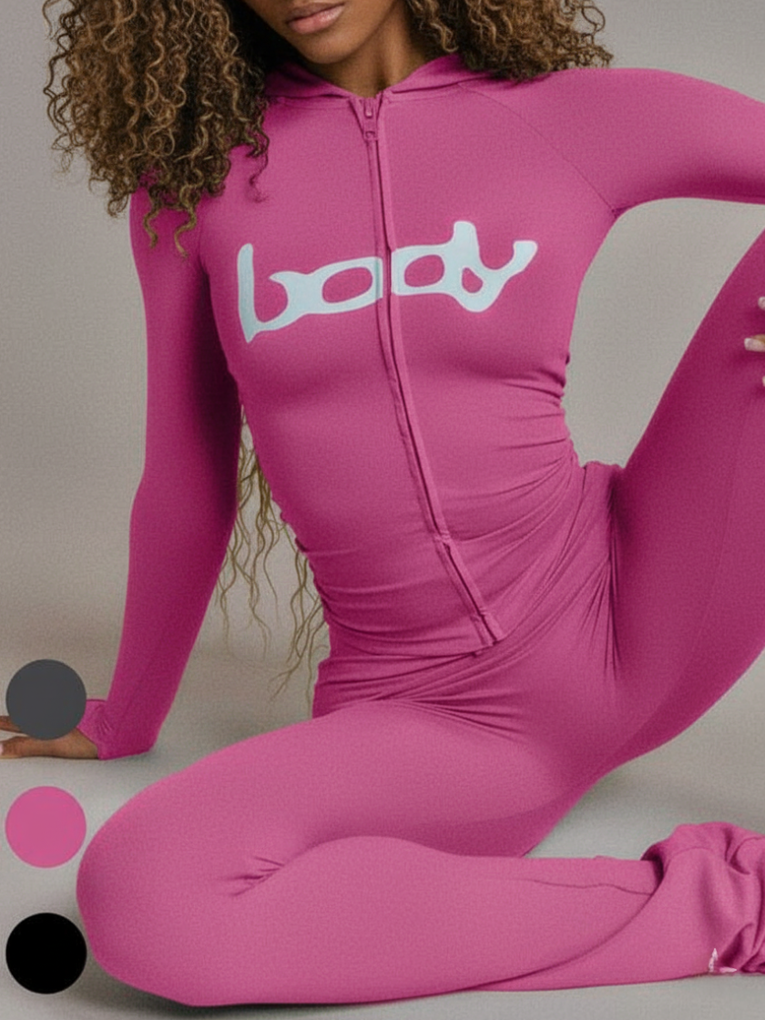 Hooded Letter Zip Set