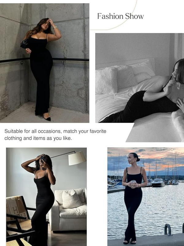 Snatch & Flow Maxi – Built-In Shapewear Dress