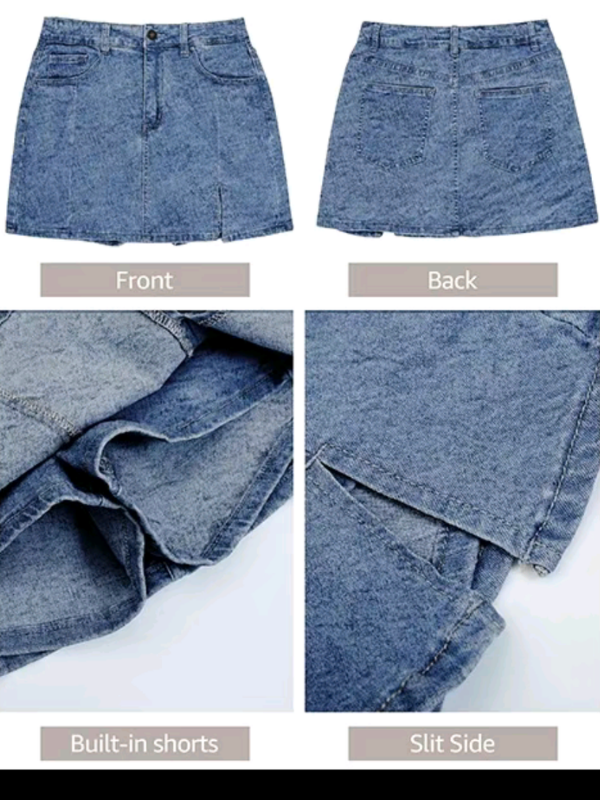 Hidden Shorts Denim Skort