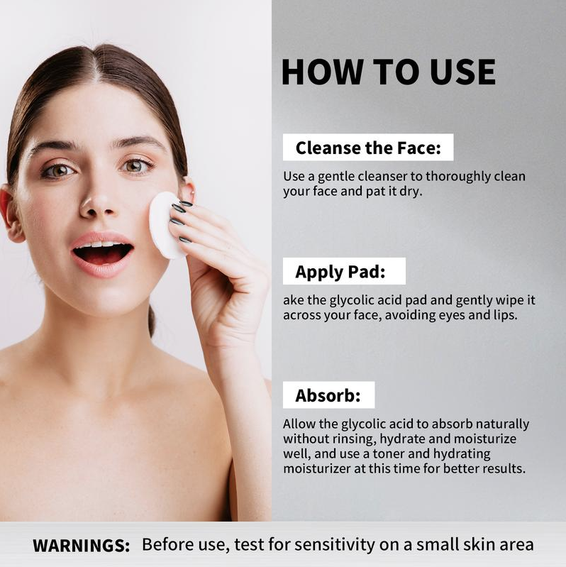 Clear Skin Glycolic Acid Pads – Target Acne, Blackheads & Pores