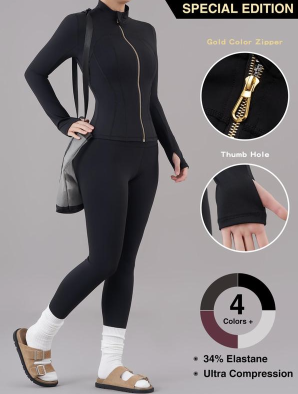 Women's Zip Up Jacket & Leggings Sport Set