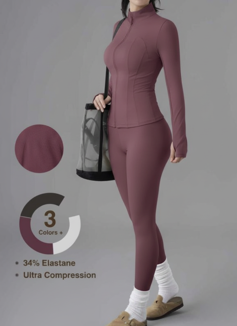 Women's Zip Up Jacket & Leggings Sport Set-Pre black Friday sale