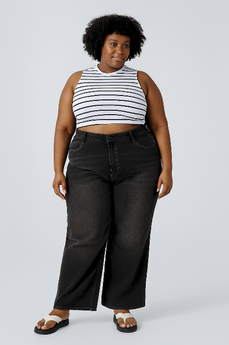 High Waist Wide-Leg Jeans