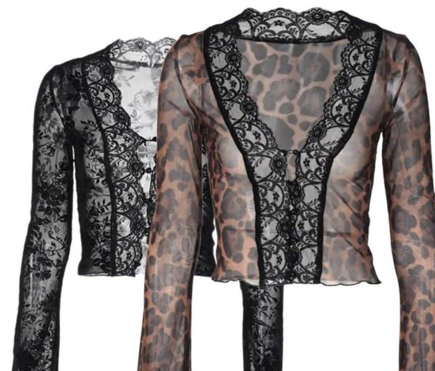 Floral Mesh Crop Top