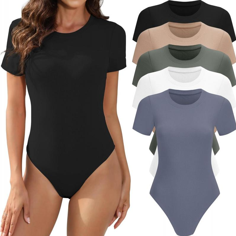 Stretch Fit Short Sleeve Bodysuit – 5 Pack-(Black Friday)
