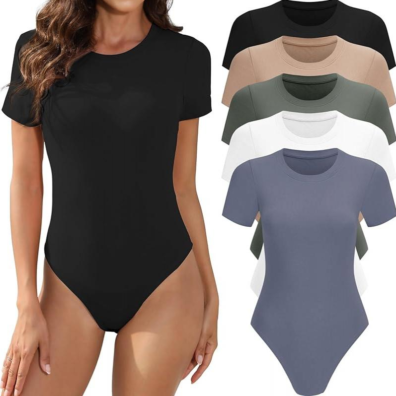 Stretch Fit Short Sleeve Bodysuit – 5 Pack-(Black Friday)