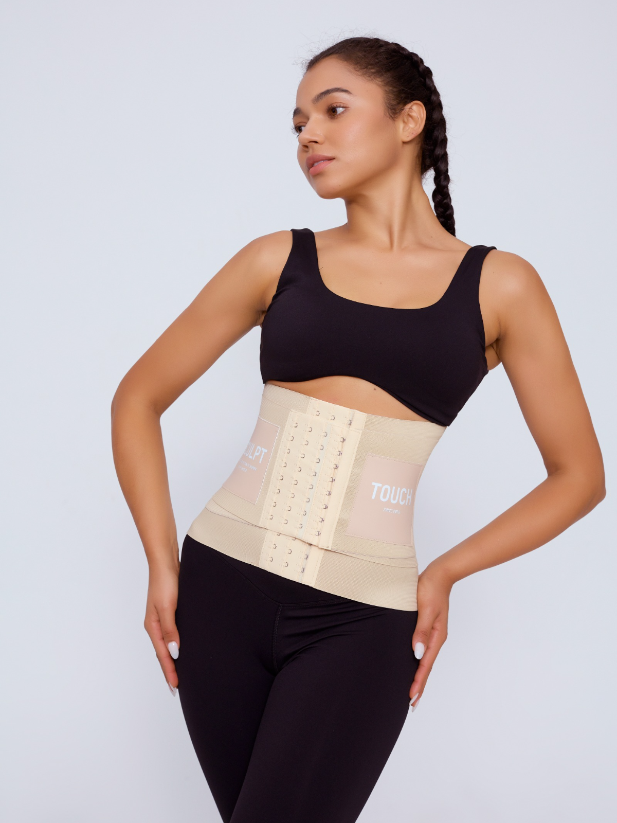 Hook Eye Hourglass Girdle(Beige)-(Black Friday)