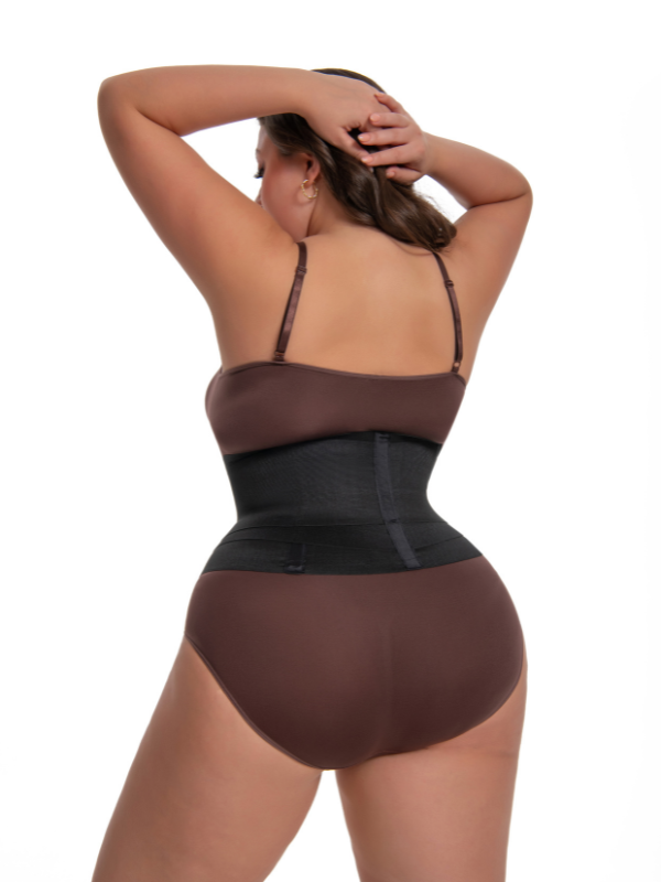 Fitness-approved short girdle for waist training and posture support