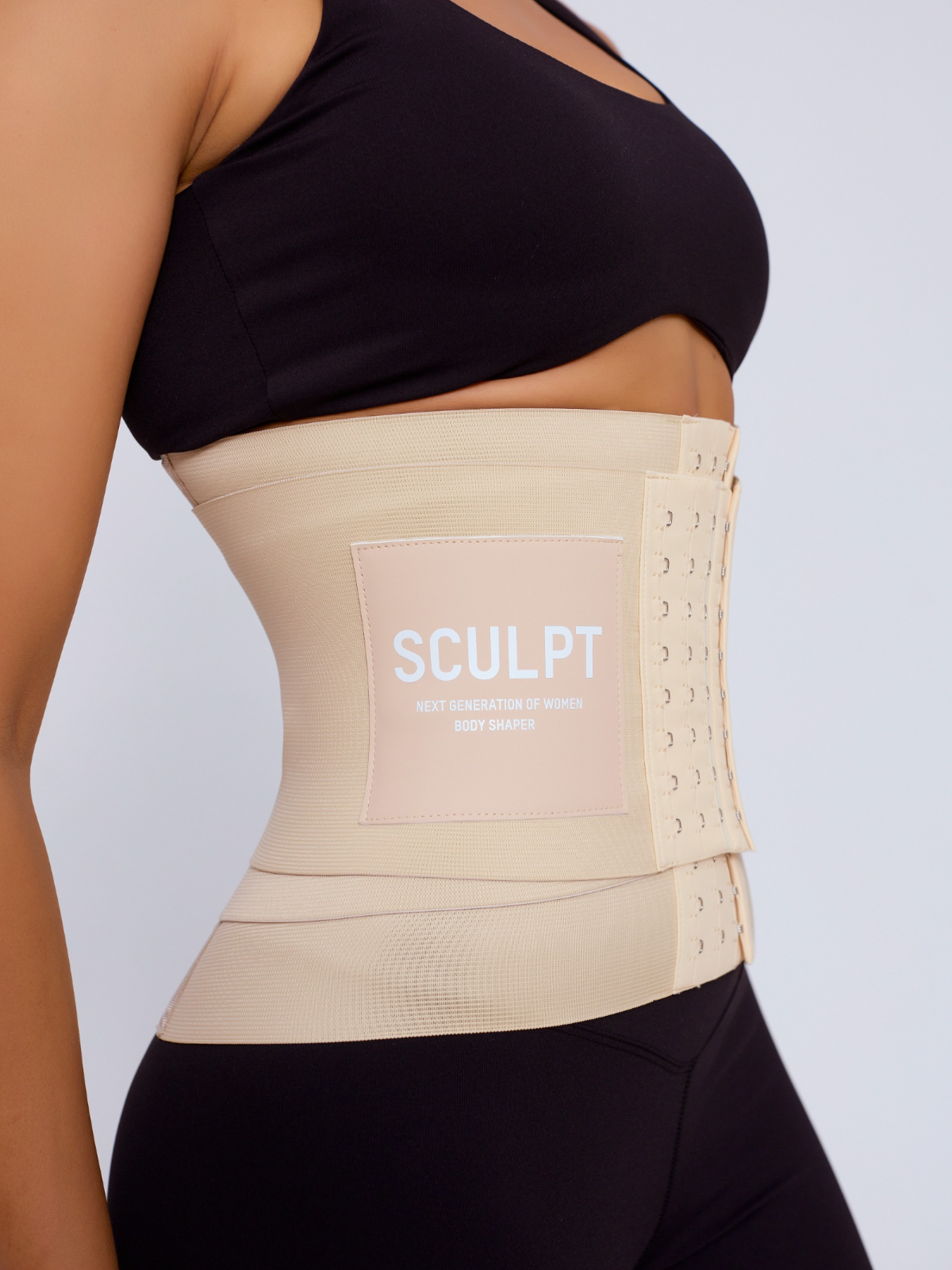 Hook Eye Hourglass Girdle(Beige)-(Black Friday)