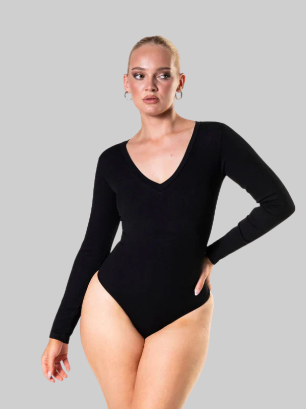 Cozy Long Sleeve V-Neck Bodysuit