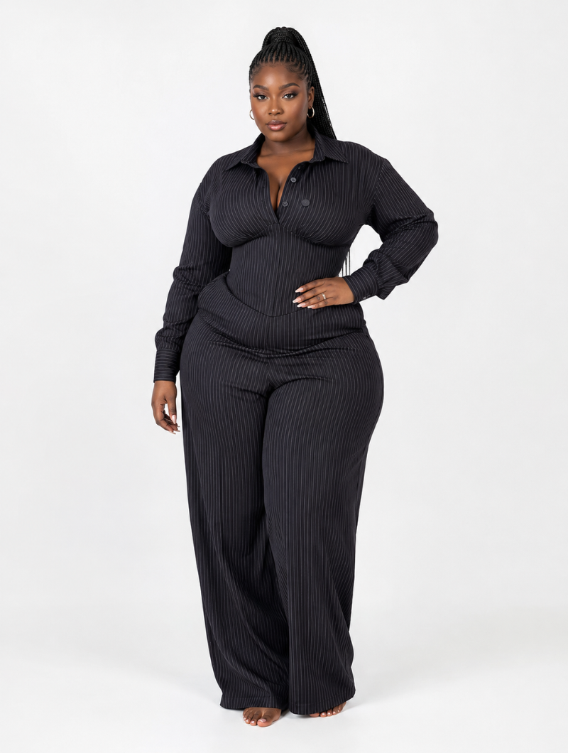 Pinstripe Corset Pant Set