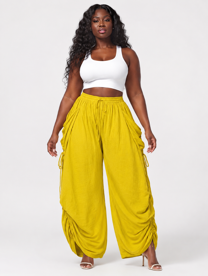 Ruched Pocket Balloon Pants