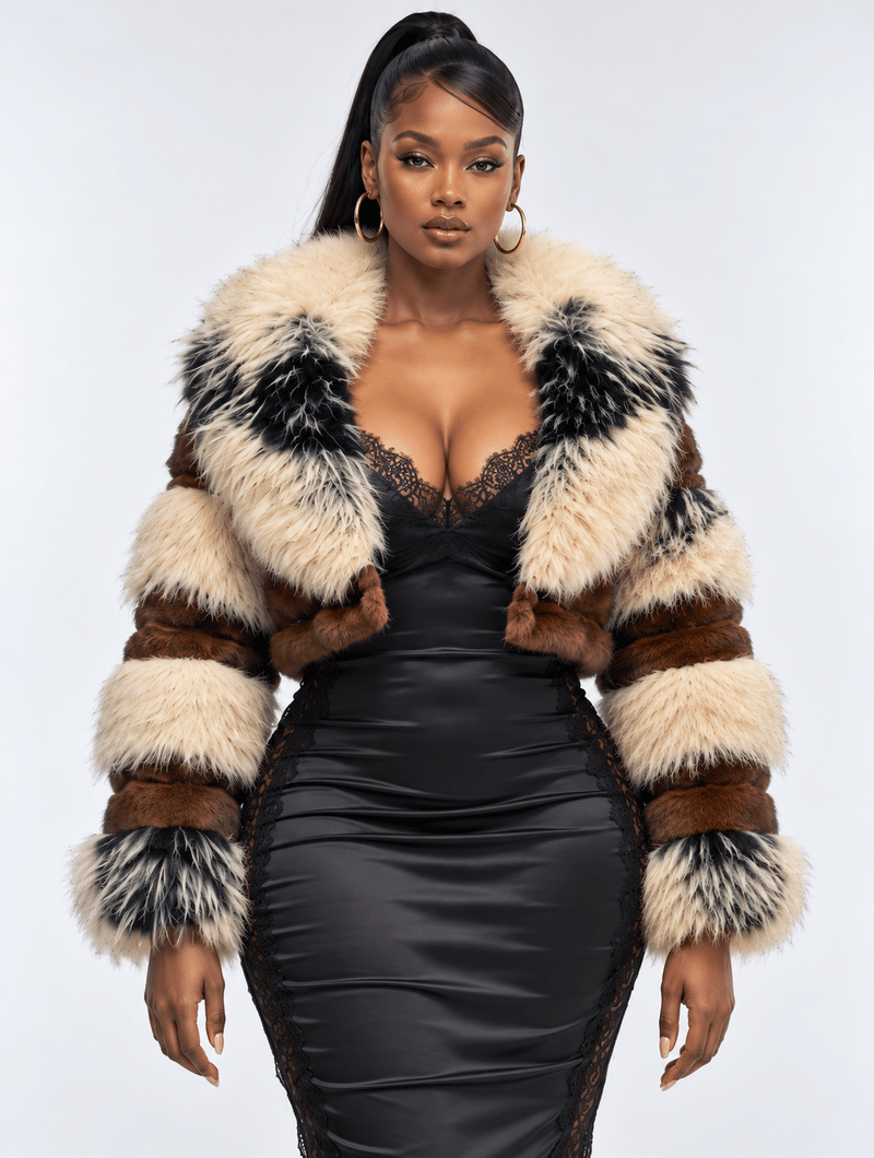 Mocha Luxe Fur Crop