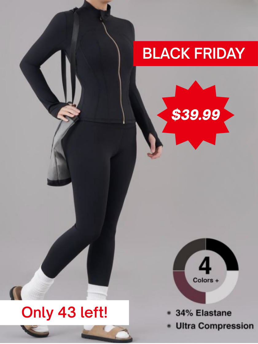 Women's Zip Up Jacket & Leggings Sport Set-Pre black Friday sale