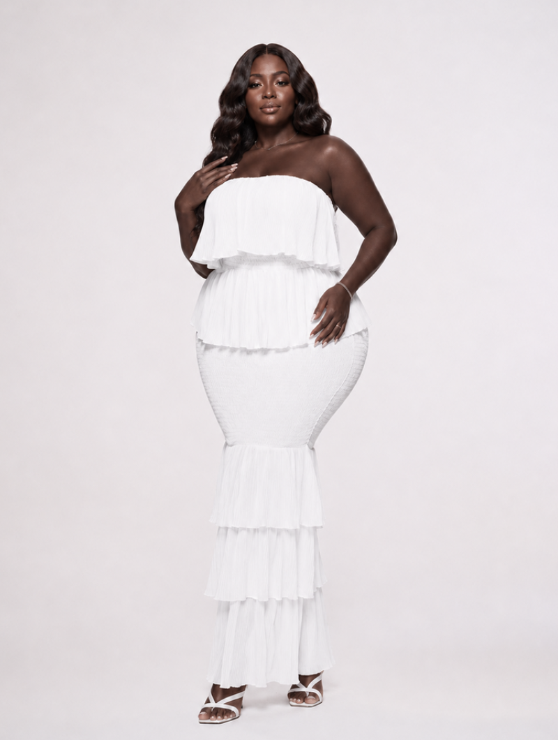 Tiered Smocked Tube Maxi