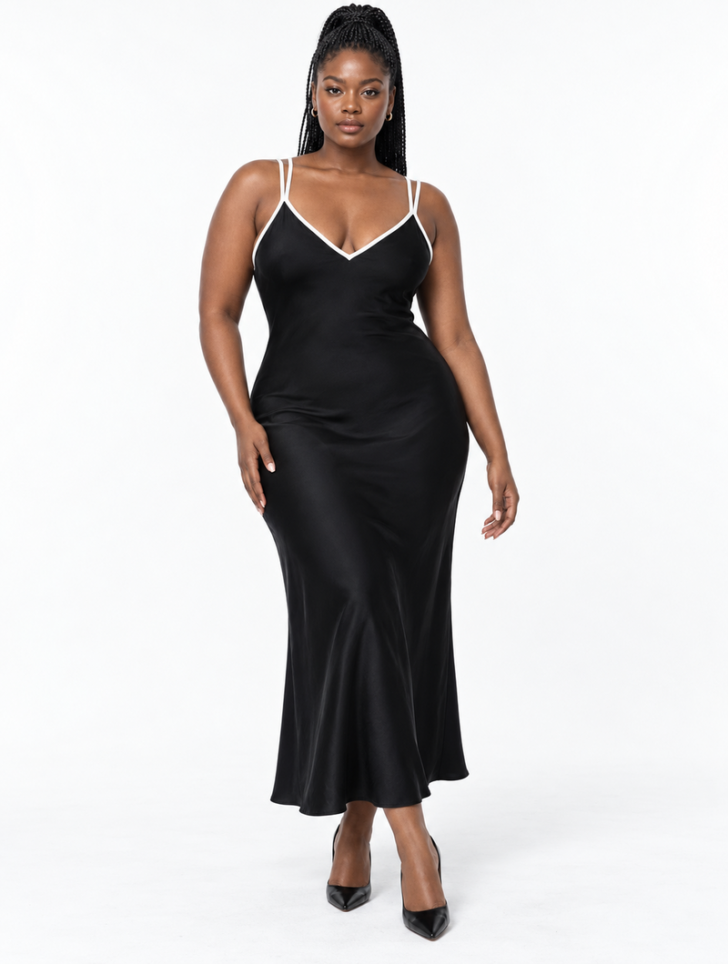 Dual Strap Slip Dress