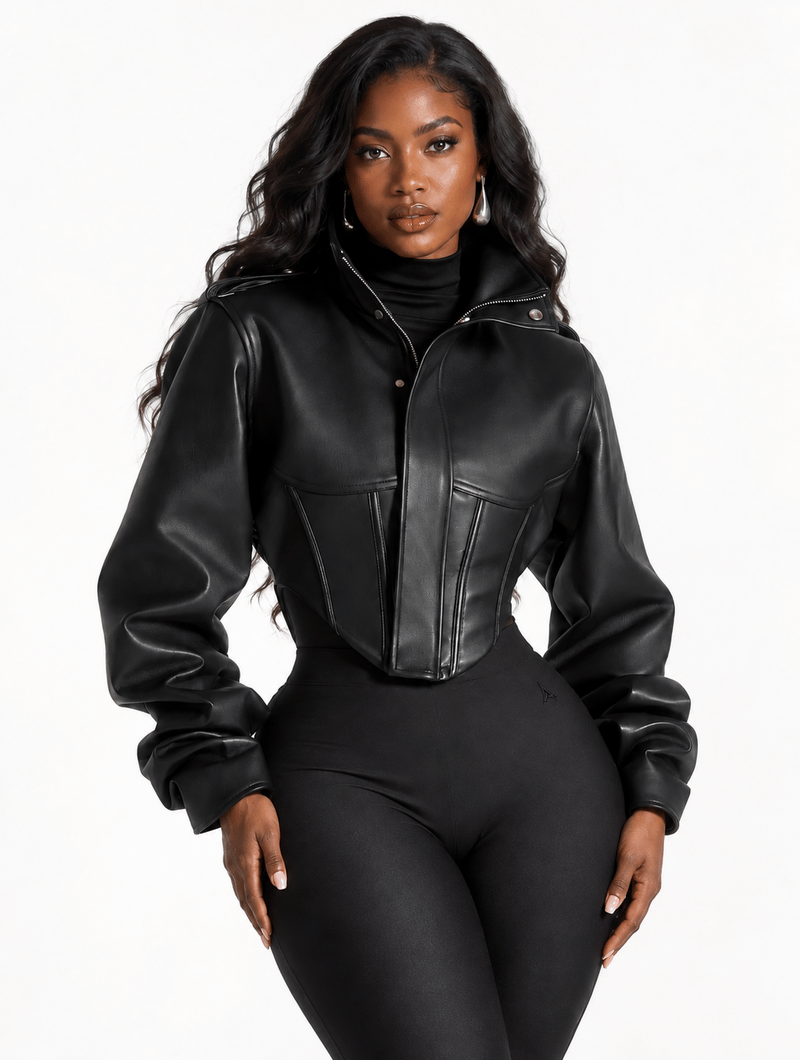 Hourglass Corset Leather Jacket