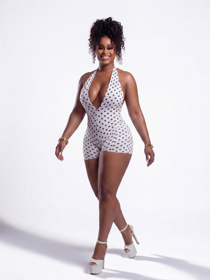 Dot Halter Romper