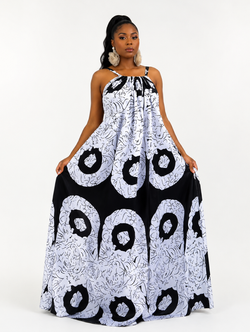 Mono Halo Maxi Dress