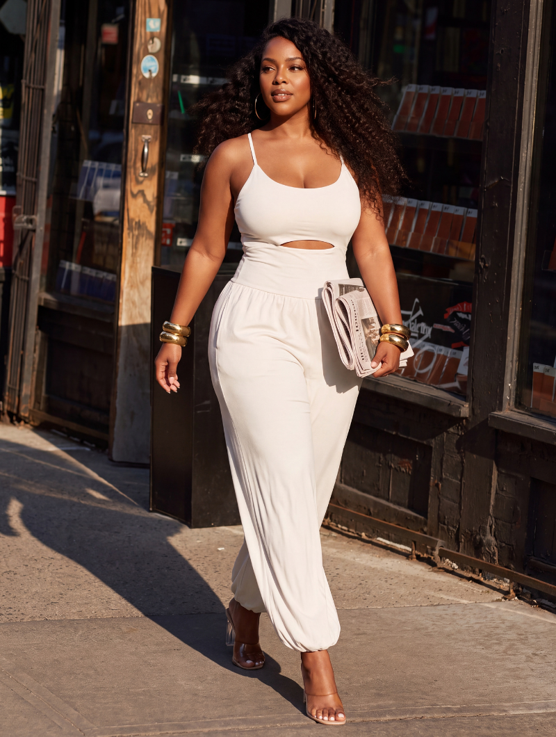 Snatched Waist Cutout Jumpsuit