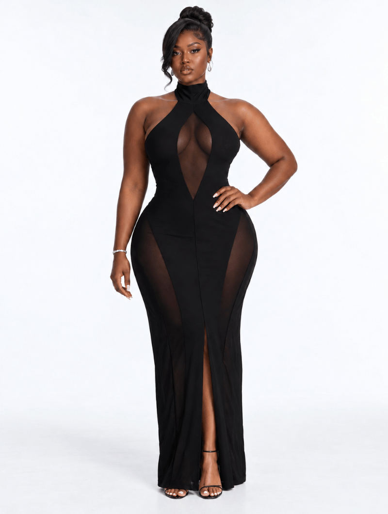 Illusion Hourglass Maxi Dress