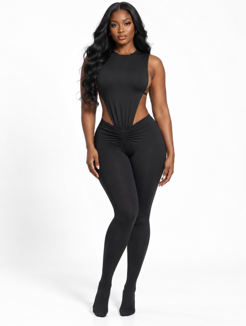 Hourglass Ruched Footed Set