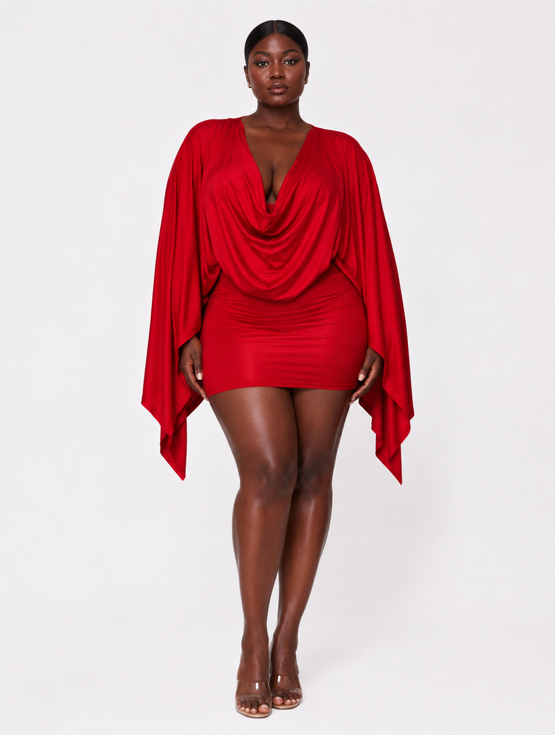 Crimson Goddess Mini Dress