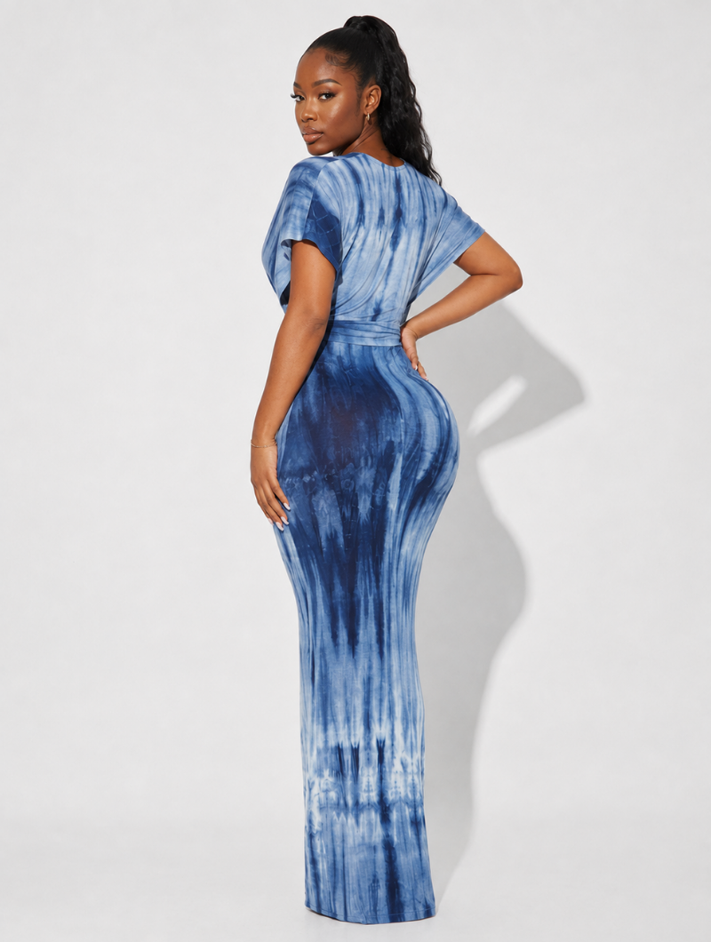 Ocean Wave Maxi Dress