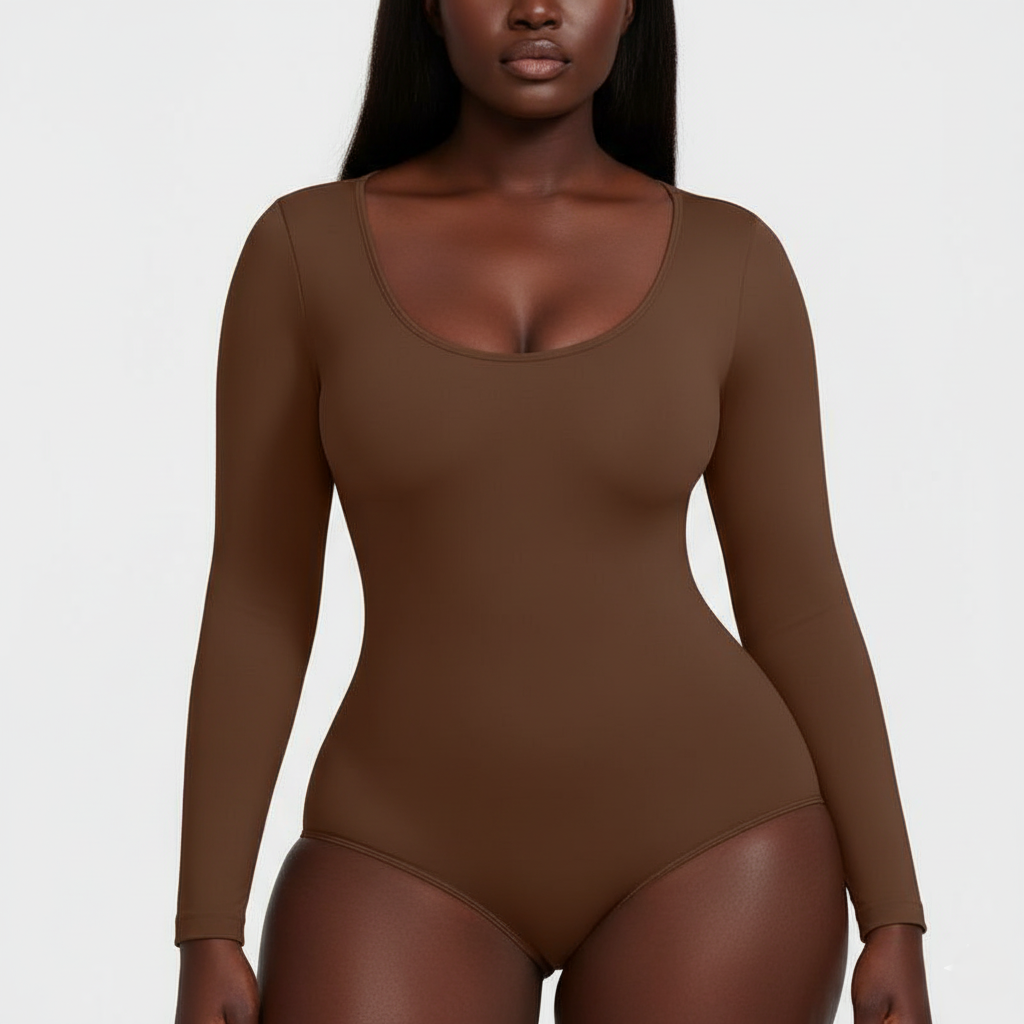 Seamless Long-Sleeve Shaping Bodysuit