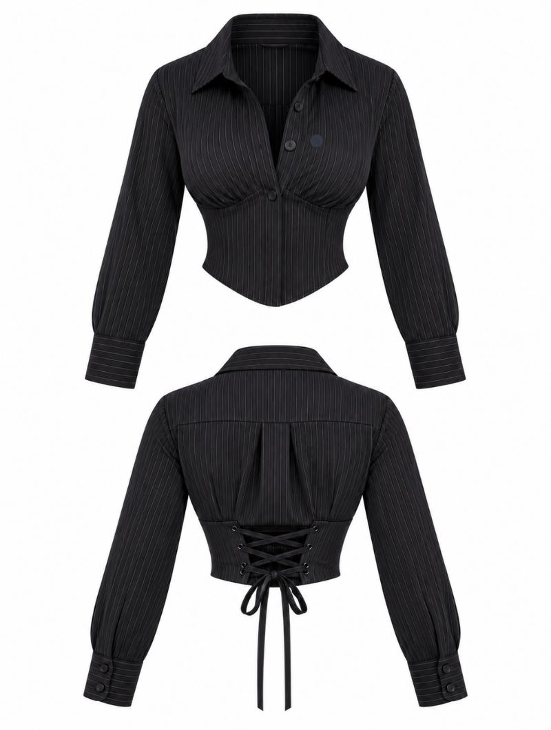 Pinstripe Corset Pant Set