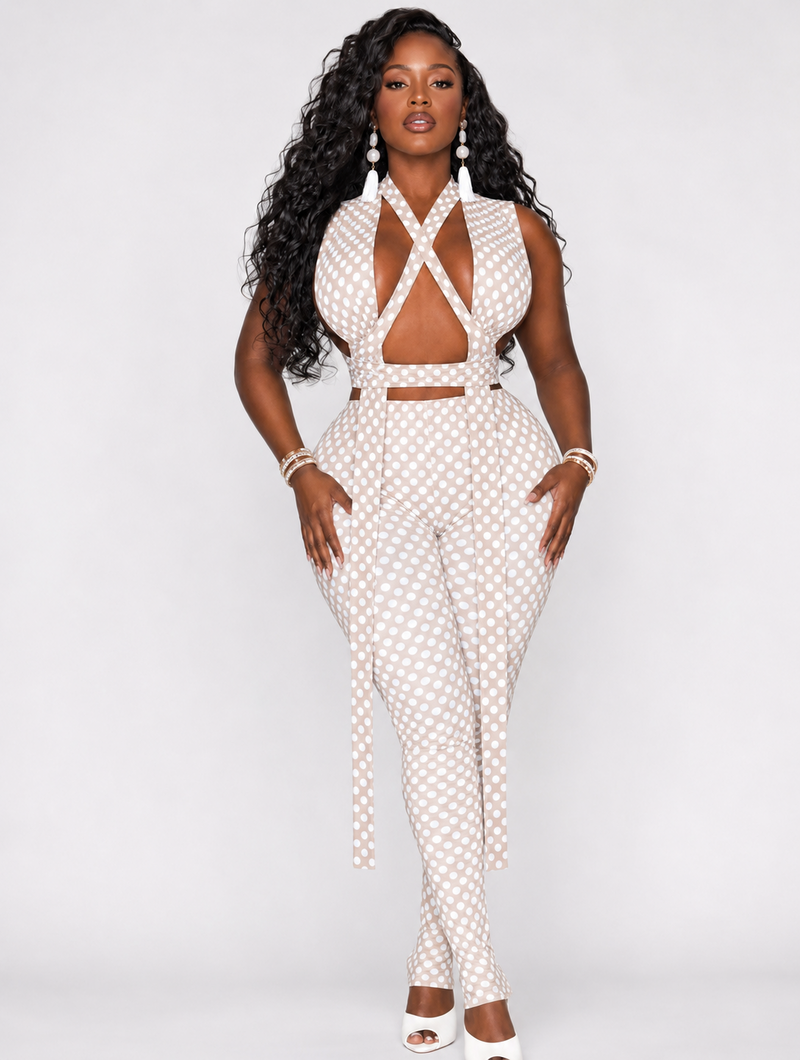 Polka Dot Criss-Cross Set