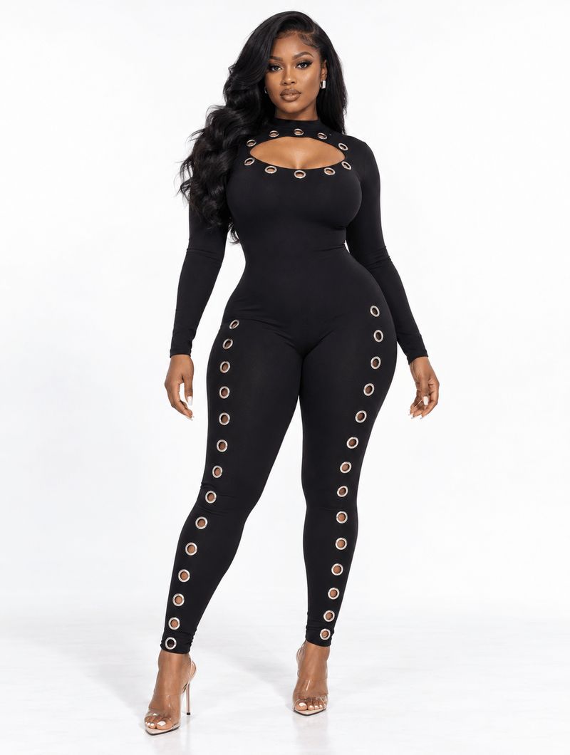 Grommet Cutout Catsuit