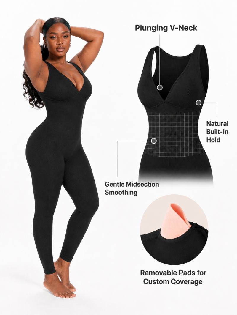 Sculpt Plunge Jumpsuit