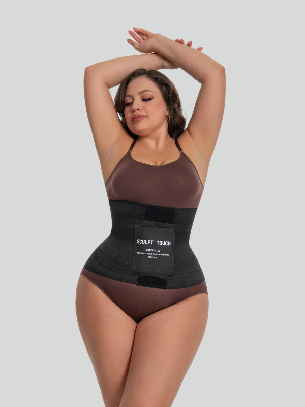 High-stretch compression zones on hourglass girdle for comfortable fit