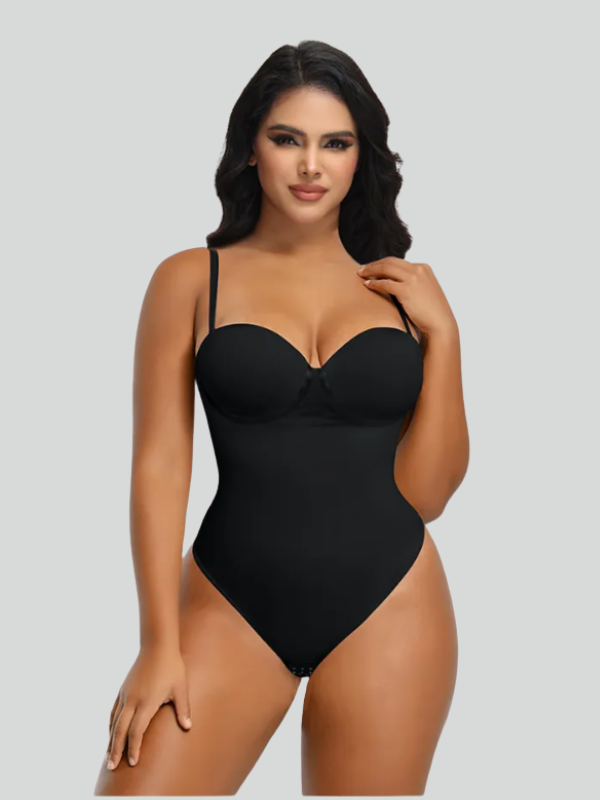Back Lace-up Bodysuit Thong Seamless Shapewear