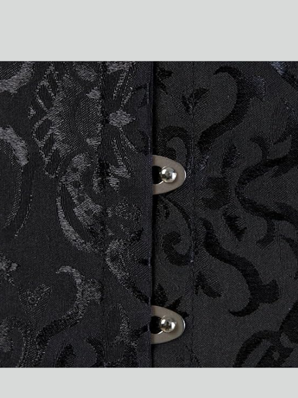 Lace-Up Boned Jacquard Underbust Corset