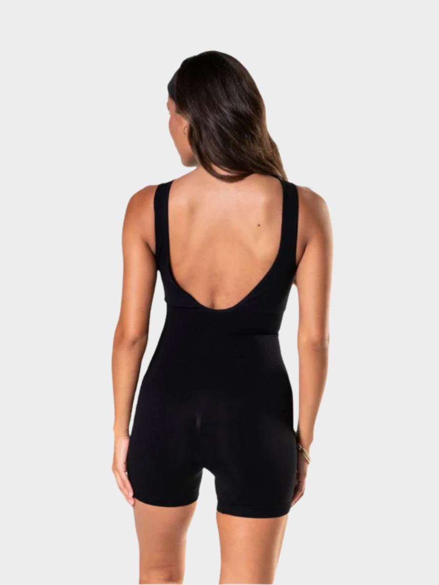 Scoop Neck Backless Bodysuit