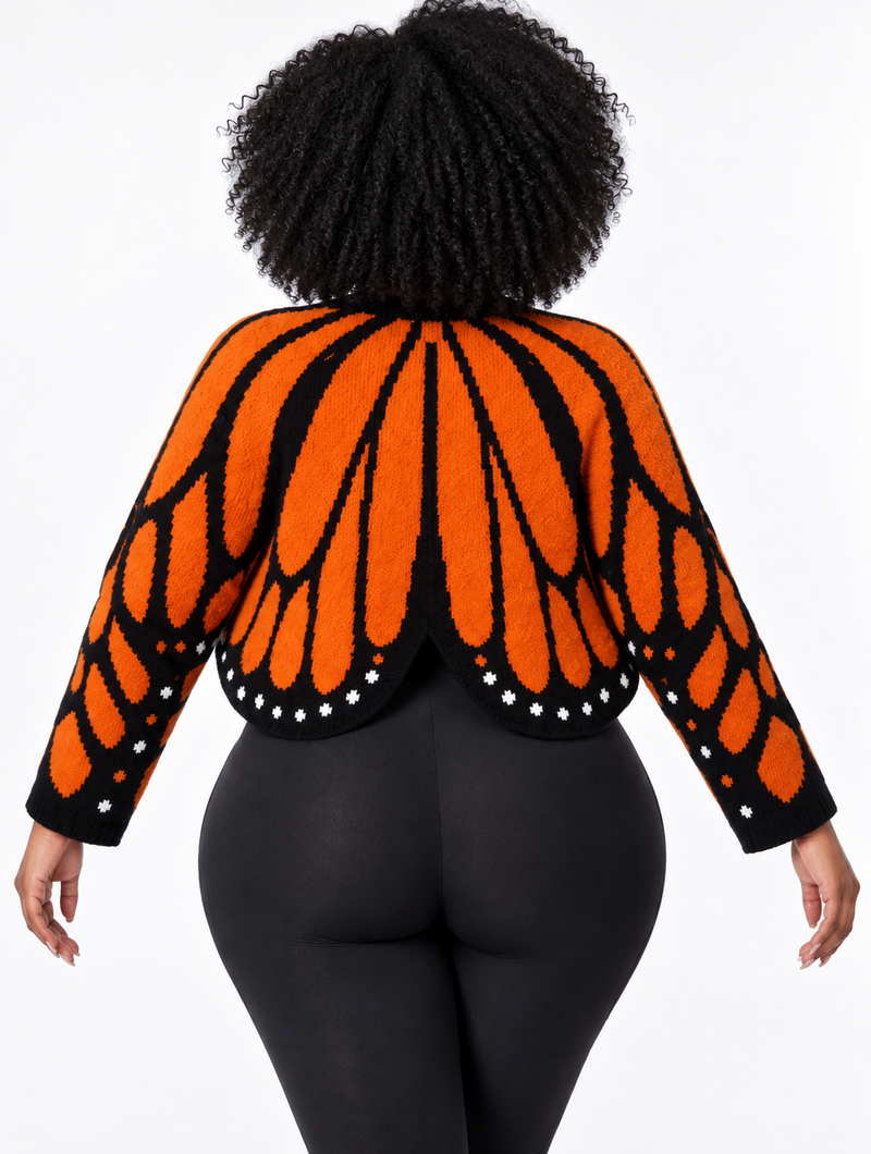 Butterfly Wing Cropped Cardigan