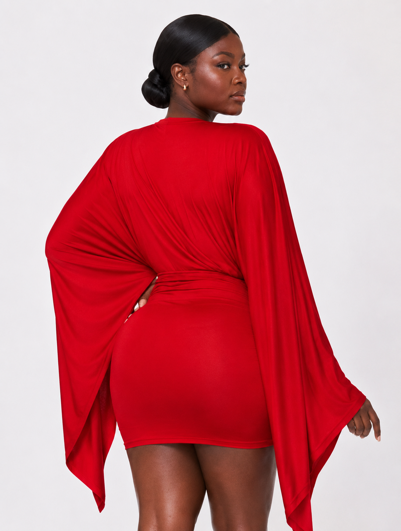 Crimson Goddess Mini Dress