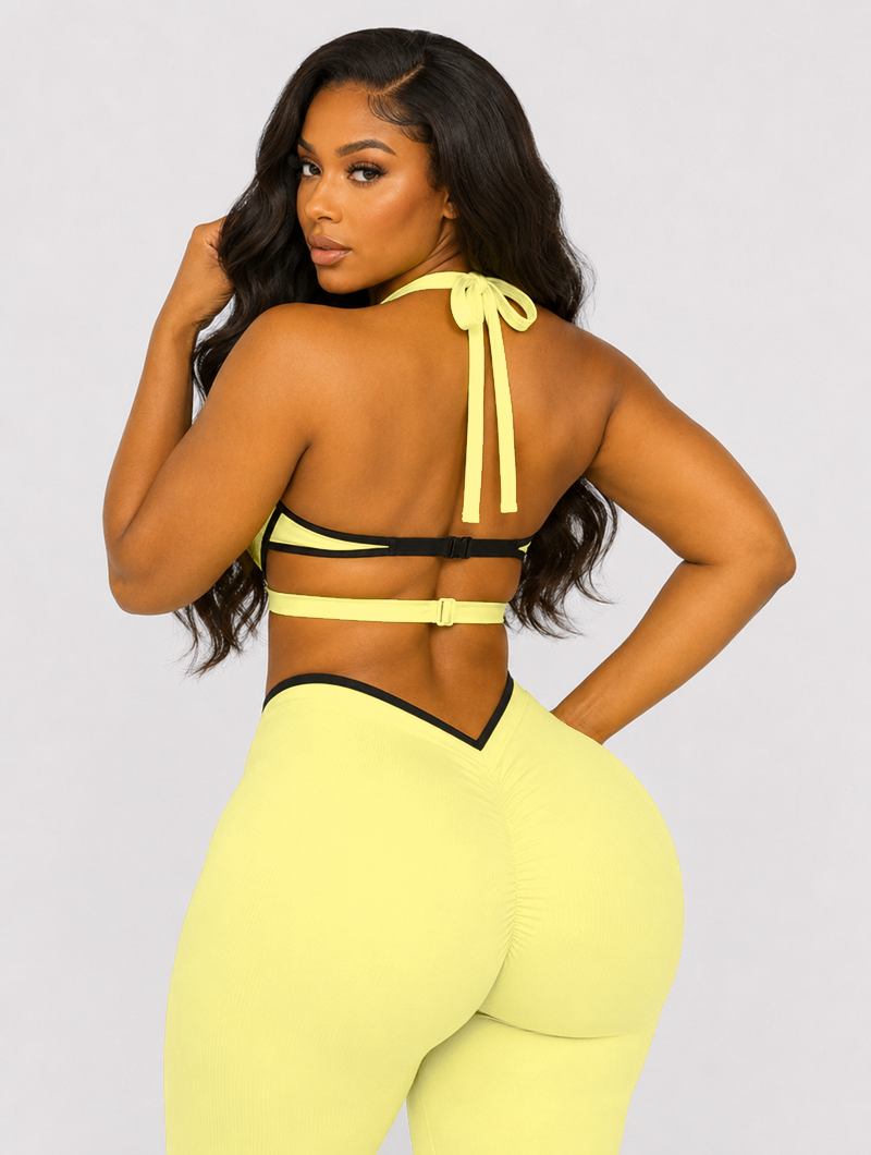 Halter Keyhole Scrunched Jumpsuit