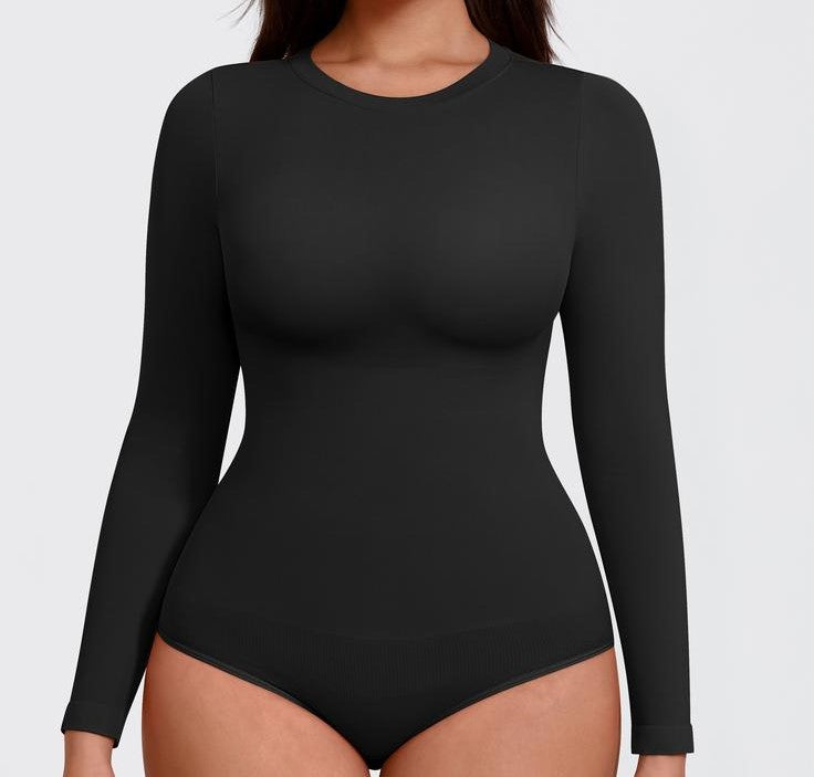 Seamless Long-Sleeve Shaping Bodysuit