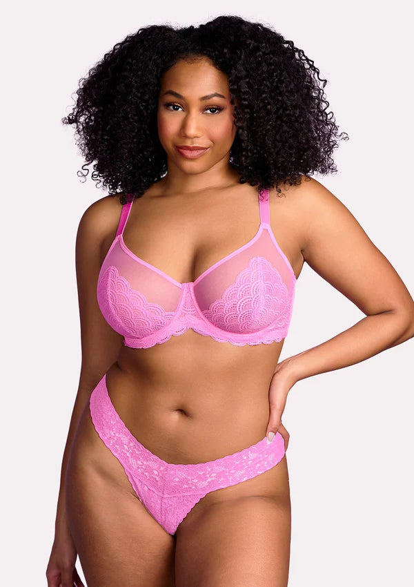 Mermaid Scales Lace Unlined Bra