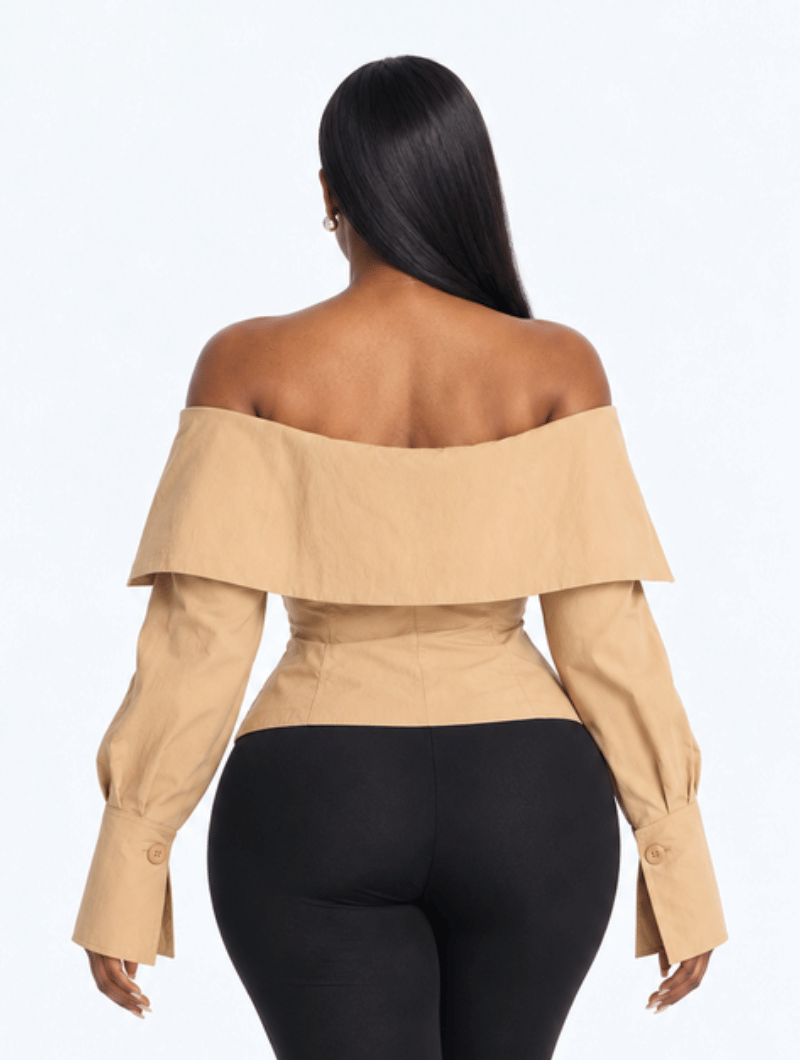 Off-Shoulder Trench Top