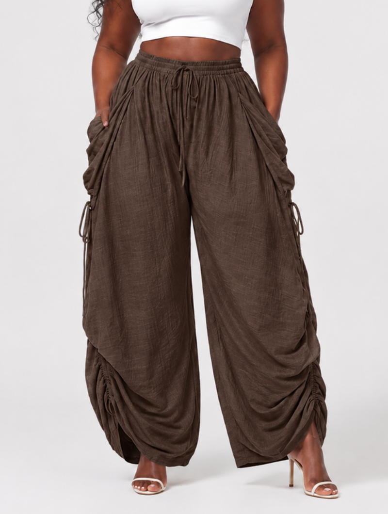 Ruched Pocket Balloon Pants